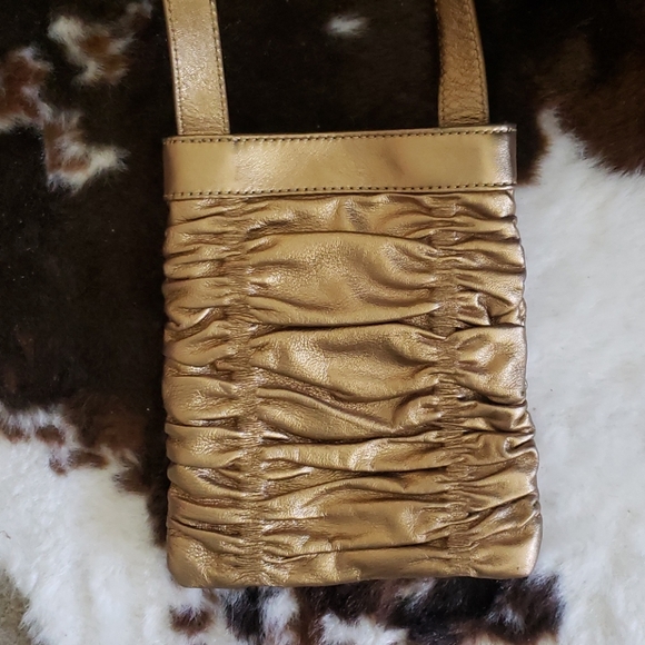 Authentic Michael Kors bronze cross body bag - Picture 3 of 5